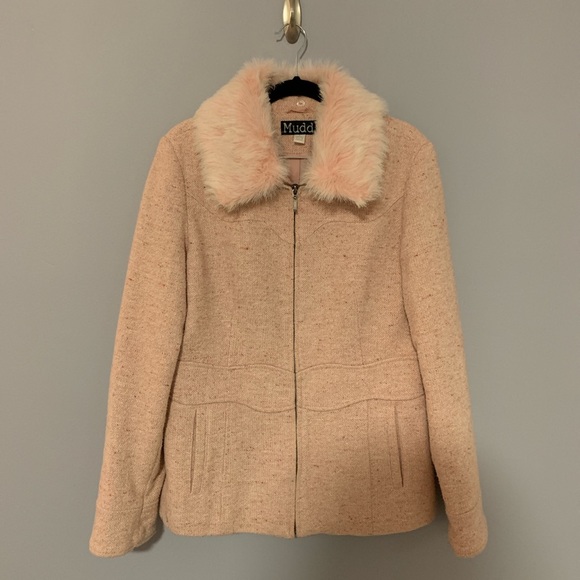 Mudd pink faux fur jacket! - Picture 1 of 4